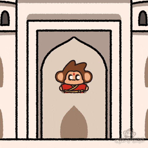 Taj Mahal Hello GIF by Chimpers