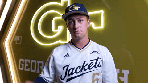 Georgia Tech Baseball GIF by Georgia Tech Yellow Jackets