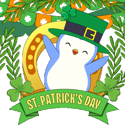 St Patricks Day Penguin Sticker by Pudgy Penguins