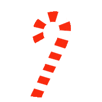 Candy Cane Christmas Sticker
