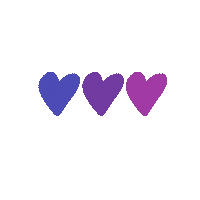 Bi Pride Hearts Sticker by Aleksandra Świderska