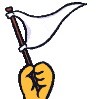 White Flag Art Sticker by Monkiddo