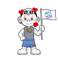 Miss You Heart Sticker by Zhot