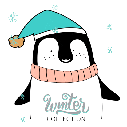 Winter Penguin Sticker by MrSCRUBBER