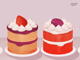 cake eat GIF by Ordinary Nadee