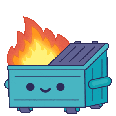 Fire Burning Sticker by 100% Soft