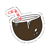 Summer Coconut Sticker by La Pradera Online