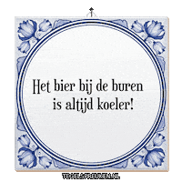 Bier Gezellig Sticker by Tegelspreuken.nl
