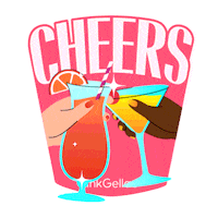 PinkGellac girl summer cheers drinks Sticker