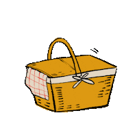 Basket Picnic Sticker by El Mercado Bangkok