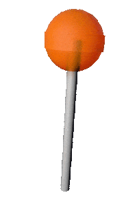 3D Orange Sticker by tracheotommy