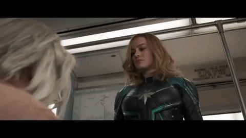 captain marvel punching grandma GIF