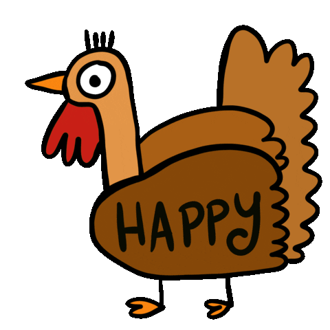 Thanksgiving Turkey Sticker by Jelene