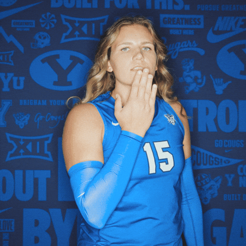 Ncaa Volleyball Go Cougs GIF by BYU Cougars