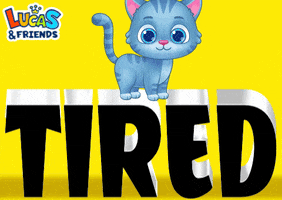 Tired Cat GIF by Lucas and Friends by RV AppStudios