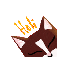 GiNart cat kawaii hola gato Sticker