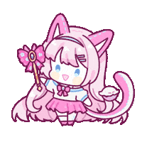 m3ikooo pink magic chibi magical Sticker