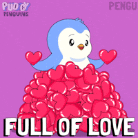 I Love You Hearts GIF by Pudgy Penguins