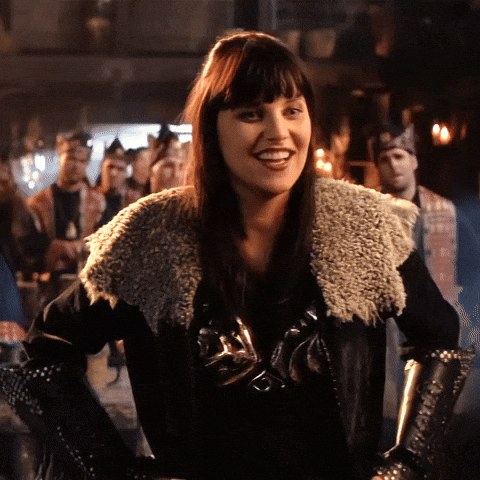 Angry Lucy Lawless GIF