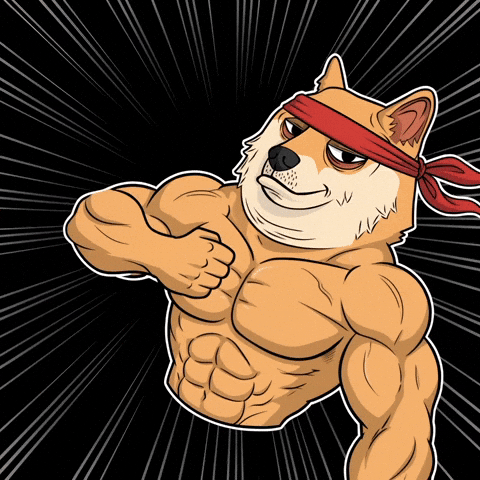 Flexing Shiba Inu GIF by Doge Pound
