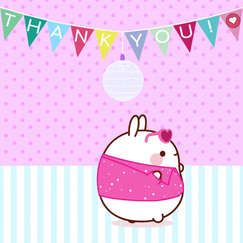 saturday night fever thank you GIF by Molang.Official on GIPHY