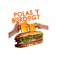 Burdog amigos plan hamburguesa polas Sticker