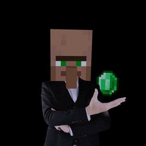 Humamoyous_ giphyupload minecraft emerald villager GIF