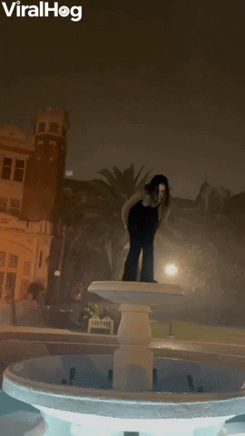 Girl Falls From Fsu Fountain GIF by ViralHog
