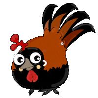 Chickens_gang chicken ginger chickens vorwerk Sticker