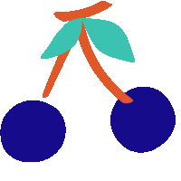 Fruit Cherry Sticker by Global Affairs