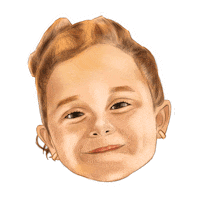 artshet cute smile sticker baby Sticker