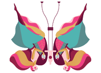 Butterfly Sticker by Mataroa Gin