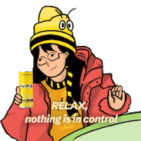 Its Okay Chill Sticker by honeyBdrink