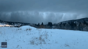 Dramatic Timelapse Shows Snow Squall Rolling Over Northern Colorado