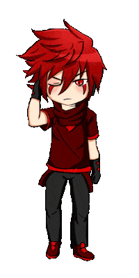 Lunime anime red games life Sticker