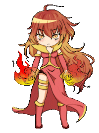 Lunime fight anime girl fire Sticker