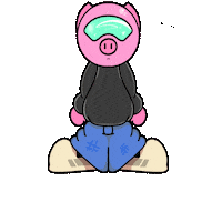 bigpigkid pig piggy pigs bboy Sticker