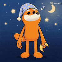 Sleepy Crescent Moon GIF by BONK