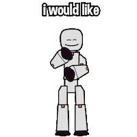 Hungry Yes Please Sticker by Stikbot