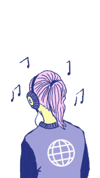 Chill Listening Sticker by Echo World