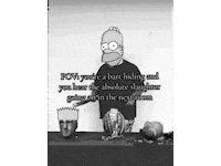 Scared The Simpsons Sticker