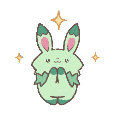 GreenRabbit_Dorjy giphyupload 期待 亮晶晶 greenrabbit Sticker