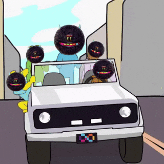 Driving In My Car Wagmi GIF by Bold Art Degens