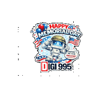 American Flag Usa Sticker by Digi 995