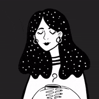 akiirarivero girl coffee star night GIF