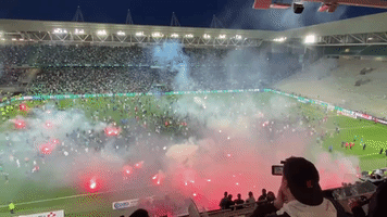 Crowds Invade Pitch After Saint-Etienne Relegated
