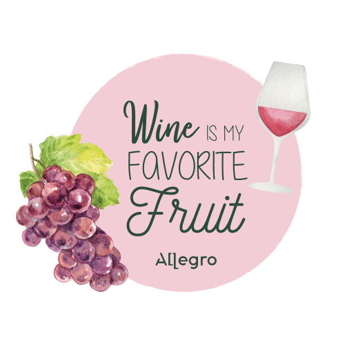 Wine Fruit Sticker by Allegro Holiday