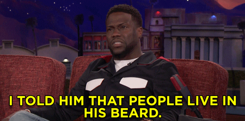 kevin hart beard GIF by Team Coco