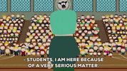 audience students GIF by South Park 
