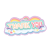Pastel Thank You Sticker by Little Amanda PH